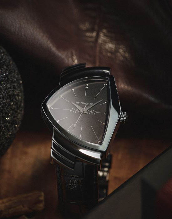 Оригинальные часы Hamilton Hamilton Ventura H24401731 кварцевые калибр механизма f05.111 общий вид